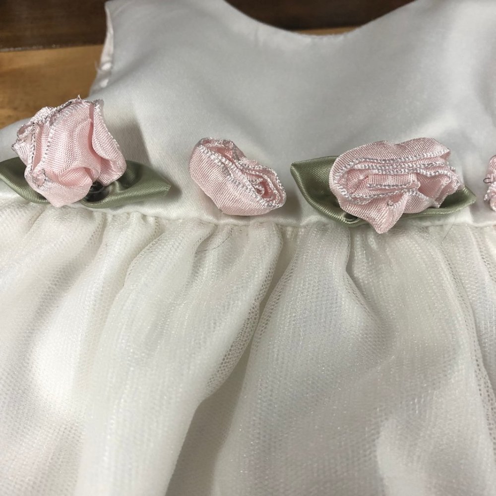 Cinderella Dress 6M White with Pink Roses Tulle - Picture 6 of 10